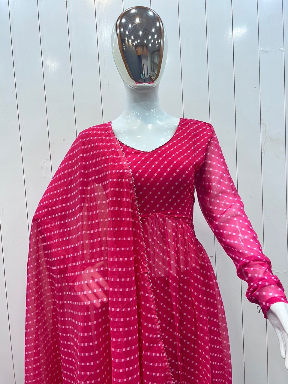 Indian Pakistani Georgette New Kurti Suit Kurta Pant Dupatta Dress Salwar Kameez Clothsvilla