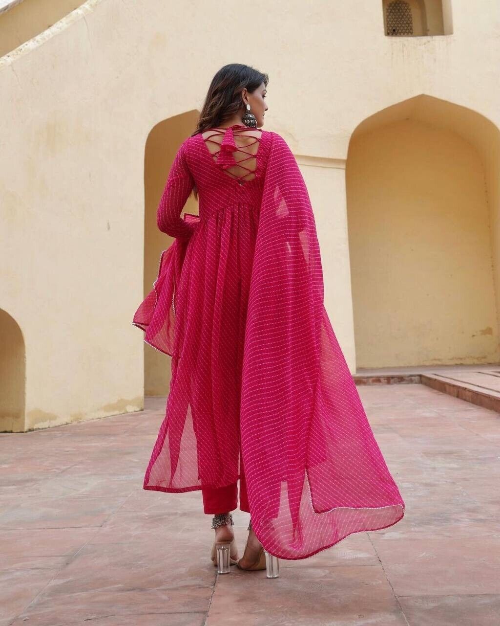 Indian Pakistani Georgette New Kurti Suit Kurta Pant Dupatta Dress Salwar Kameez Secondary image