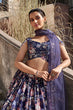 Load image into Gallery viewer, Indian Ethnic Wear Purple Georgette Embroidered with Printed Lehenga Choli ClothsVilla.com