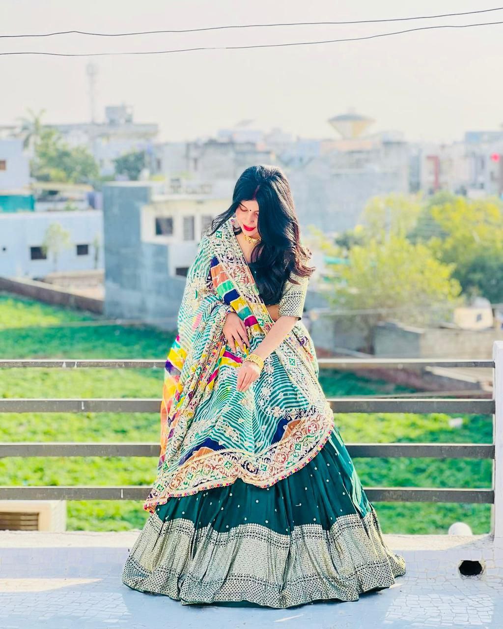 Innovative Green Color Georgette sequence Lehenga Choli Clothsvilla