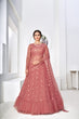 Load image into Gallery viewer, Irresistible Dusty Pink Thread With Sequins Embroidered Net Wedding Lehenga Choli ClothsVilla