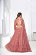Load image into Gallery viewer, Irresistible Dusty Pink Thread With Sequins Embroidered Net Wedding Lehenga Choli ClothsVilla