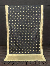 Load image into Gallery viewer, Black Color Weaving Zari Work Jacquard Dupatta With Tassels Clothsvilla