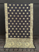 Load image into Gallery viewer, Golden Black Color Weaving Zari Work Jacquard Dupatta With Tassels Clothsvilla