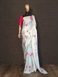 Load image into Gallery viewer, Sky Blue Color Digital Printed Japan Satin Saree Clothsvilla