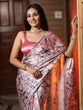 Load image into Gallery viewer, Pink Color Floral Printed Japan Satin Saree Clothsvilla