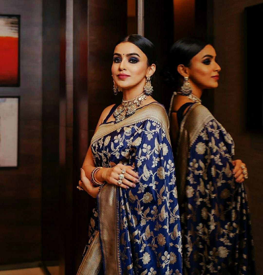 Phenomenal Blue Soft Banarasi Silk Saree With Girlish Blouse Piece KP