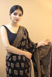 Load image into Gallery viewer, Opulent Black Soft Silk Saree With Snappy Blouse Piece KP