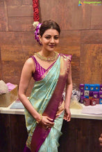 Load image into Gallery viewer, Serendipity Sky Soft Banarasi Silk Saree With Incomparable Blouse Piece KP