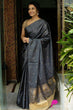 Load image into Gallery viewer, Tremendous Grey Soft Silk Saree With Elision Blouse Piece KP
