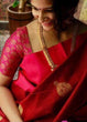 Load image into Gallery viewer, Susurrous Red Soft Banarasi Silk Saree With Dalliance Blouse Piece KP