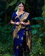 Serendipity Blue Soft Banarasi Silk Saree With Splendorous Blouse Piece KP