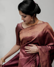 Load image into Gallery viewer, Mellifluous Maroon Soft Silk Saree With Demure Blouse Piece KP