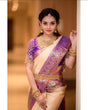 Load image into Gallery viewer, Groovy Peach Soft Silk Saree With Angelic Blouse Piece KP