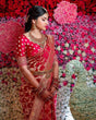Load image into Gallery viewer, Divine Red Soft Banarasi Silk Saree With Angelic Blouse Piece KP
