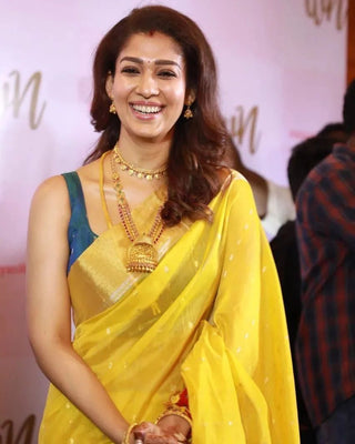 Designer Yellow Soft Silk Saree with Phenomenal Blouse Piece KP