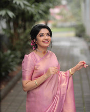 Load image into Gallery viewer, Bucolic Pink Soft Silk Saree With Forbearance Blouse Piece KP