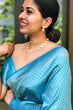 Load image into Gallery viewer, Admirable Firozi Soft Silk Saree With Excellent Blouse Piece KP