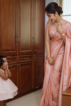 Load image into Gallery viewer, Sensational Peach Soft Kanjivaram Silk Saree With Skinny Blouse Piece KP