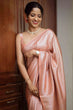 Load image into Gallery viewer, Sensational Peach Soft Kanjivaram Silk Saree With Skinny Blouse Piece KP