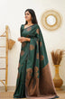 Load image into Gallery viewer, Seraglio Dark Green Soft Silk Saree With Enchanting Blouse Piece KP