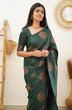 Load image into Gallery viewer, Seraglio Dark Green Soft Silk Saree With Enchanting Blouse Piece KP