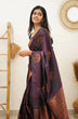 Load image into Gallery viewer, Chatoyant Purple Soft Silk Saree With Scrumptious Blouse Piece KP