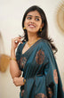 Load image into Gallery viewer, Angelic Rama Soft Silk Saree With Dalliance Blouse Piece KP