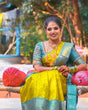 Load image into Gallery viewer, Flaunt Yellow Soft Silk Saree With Energetic Blouse Piece KP