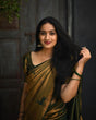 Load image into Gallery viewer, Luxuriant Dark Green Soft Silk Saree With Comely Blouse Piece KP
