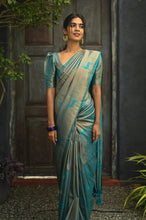 Load image into Gallery viewer, Tremendous Sky Soft Silk Saree With Incredible Blouse Piece KP