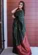 Load image into Gallery viewer, Devastating Dark Green Soft Silk Saree With Staggering Blouse Piece KP