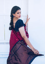 Load image into Gallery viewer, Propinquity Wine Soft Silk Saree With Amiable Blouse Piece KP