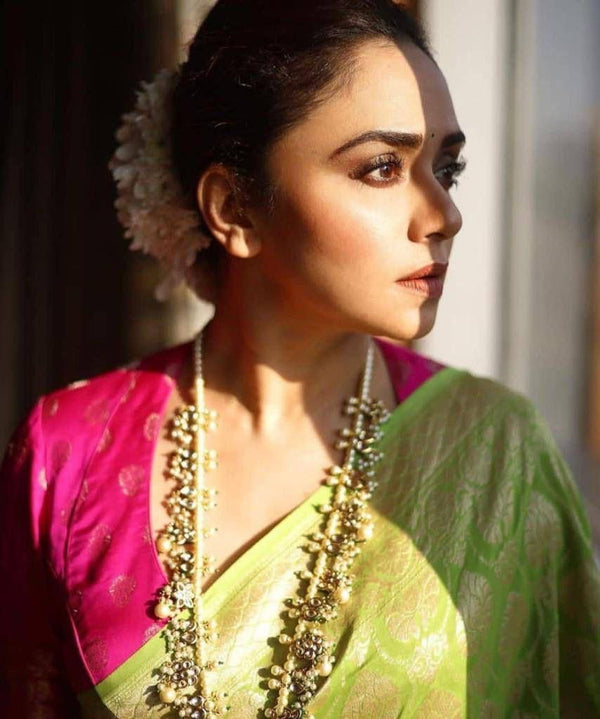 Classic Parrot Soft Silk Saree With Exquisite Blouse Piece KP