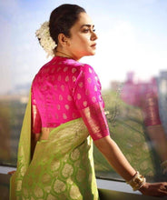 Load image into Gallery viewer, Classic Parrot Soft Silk Saree With Exquisite Blouse Piece KP