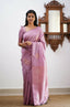 Snappy Baby Pink Soft Silk Saree With Stunning  Blouse Piece KP