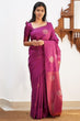 Load image into Gallery viewer, Invaluable Purple Soft Silk Saree With Unique Blouse Piece KP