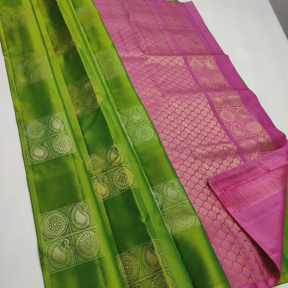 Proficient Green Soft Silk Saree With Lagniappe Blouse Piece KP Main image