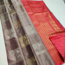 Load image into Gallery viewer, Tempting Grey Soft Silk Saree With Demesne Blouse Piece KP