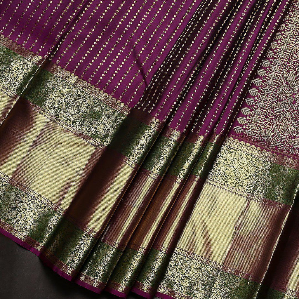 Refreshing Purple Soft Banarasi Silk Saree With Dazzling Blouse Piece KP