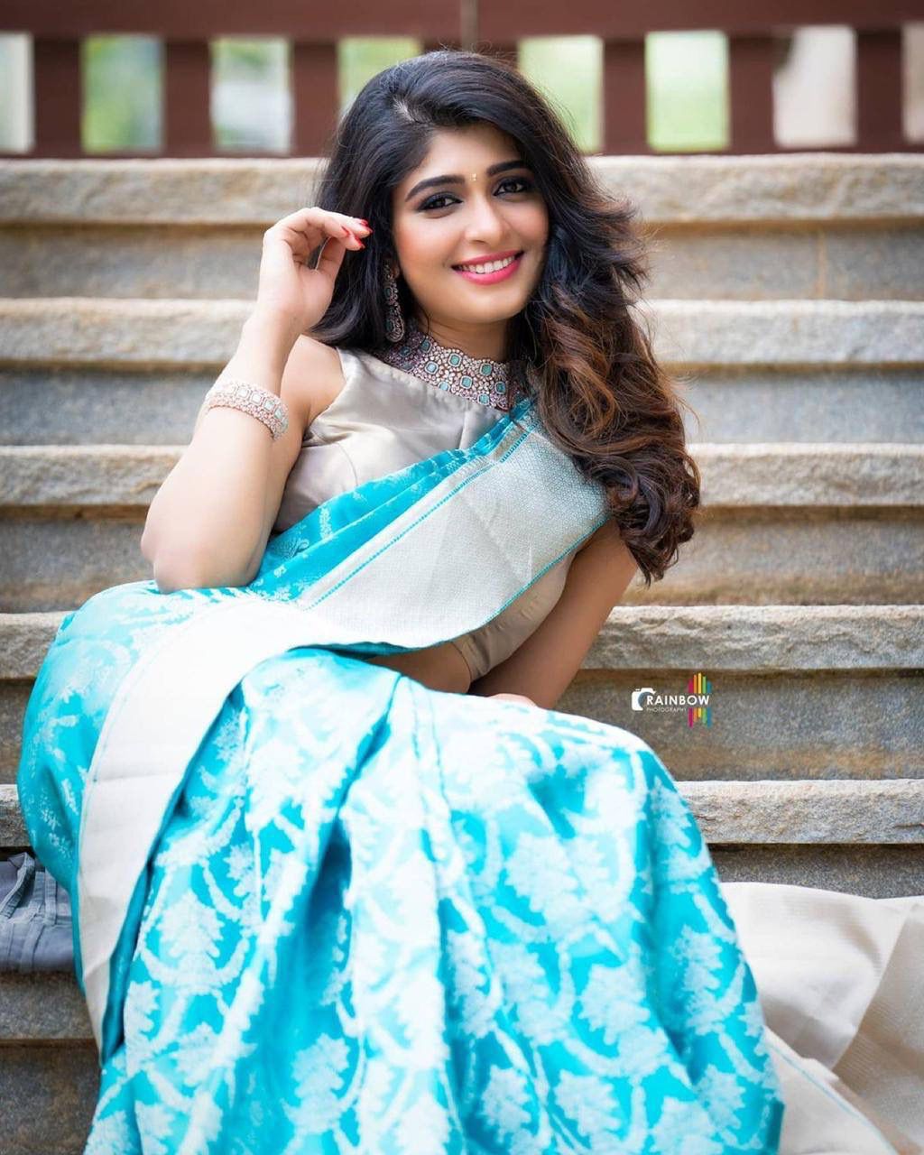 Outstanding Firozi Soft Banarasi Silk Saree With Prettiest Blouse Piece KPR