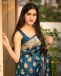 Load image into Gallery viewer, Snazzy Blue Soft Banarasi Silk Saree With Nemesis Blouse Piece KPR