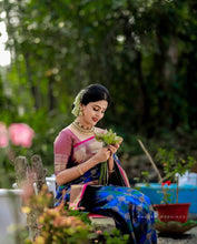 Load image into Gallery viewer, Elegant Blue Soft Banarasi Silk Saree With Pleasant Blouse Piece Shriji