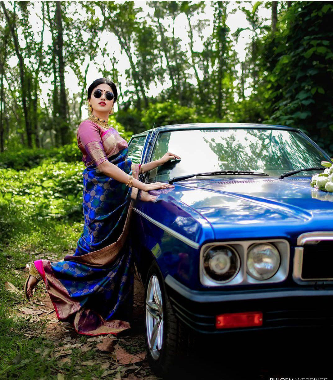 Elegant Blue Soft Banarasi Silk Saree With Pleasant Blouse Piece Shriji