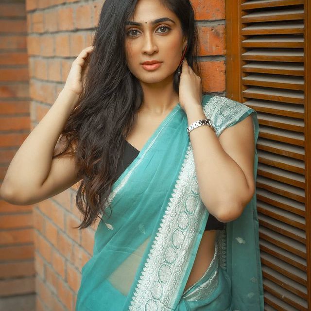Blissful Firozi Soft Silk Saree With Brood Blouse Piece KPR Main image