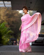 Load image into Gallery viewer, Blissful Pink Soft Silk Saree With Chatoyant Blouse Piece KPR
