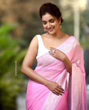 Load image into Gallery viewer, Blissful Pink Soft Silk Saree With Chatoyant Blouse Piece KPR
