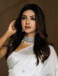 Load image into Gallery viewer, Bewitching White Soft Silk Saree With Cynosure Blouse Piece KPR