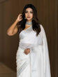 Load image into Gallery viewer, Bewitching White Soft Silk Saree With Cynosure Blouse Piece KPR