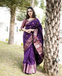 Load image into Gallery viewer, Amiable Purple Soft Silk Saree With Divine Blouse Piece KPR